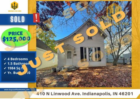 JUST SOLD : 410 N Linwood Ave. Indianapolis, IN 46201